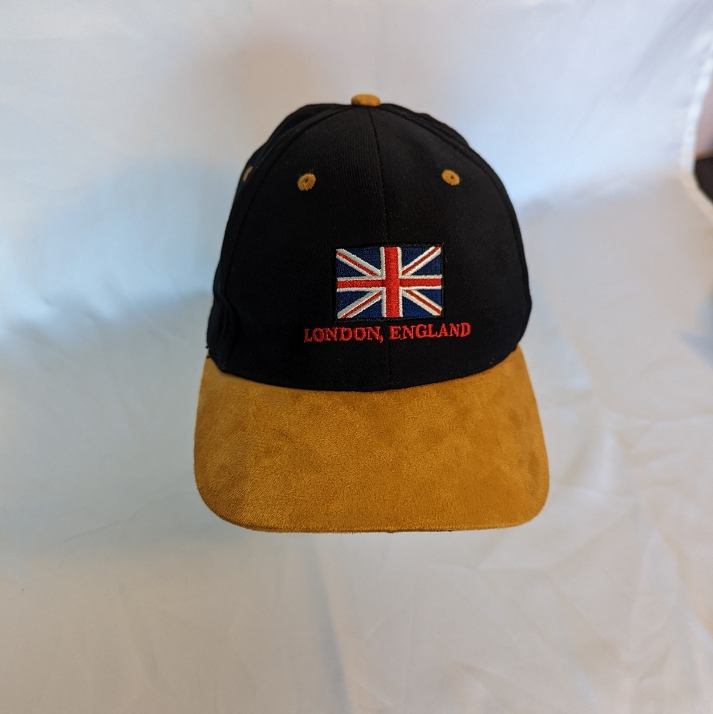 New London England Union Jack Adjustable Baseball Hat Suede.